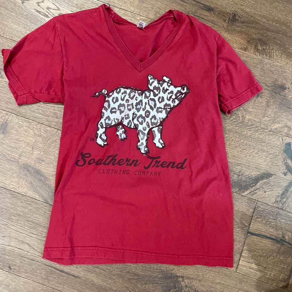 Souther Trend Leopard Pig T-Shirt - Size Medium
